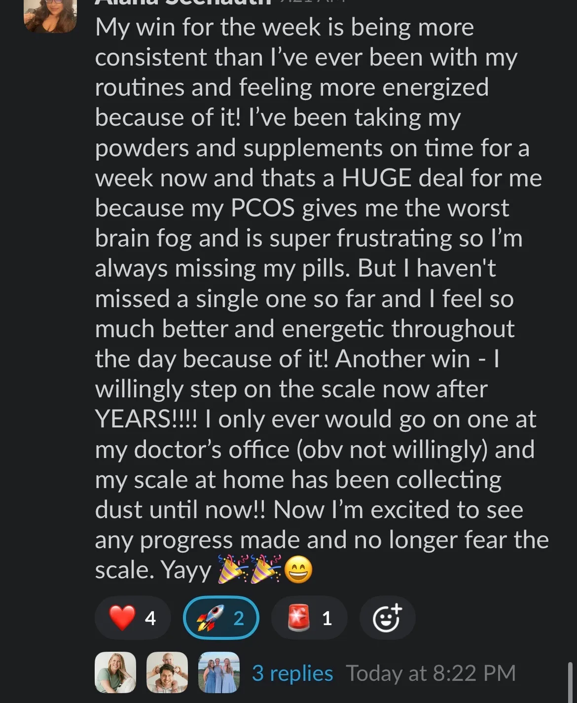 Client win shared in the Nurture community