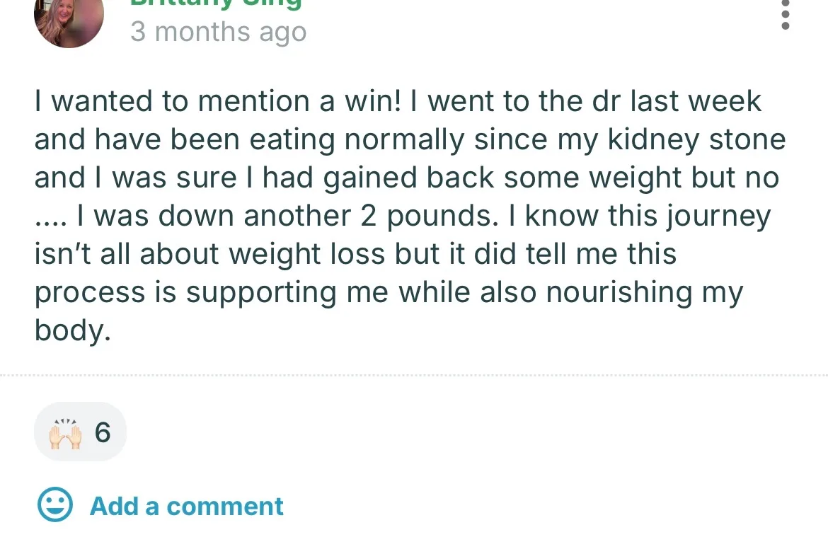 Client win shared in the Nurture community
