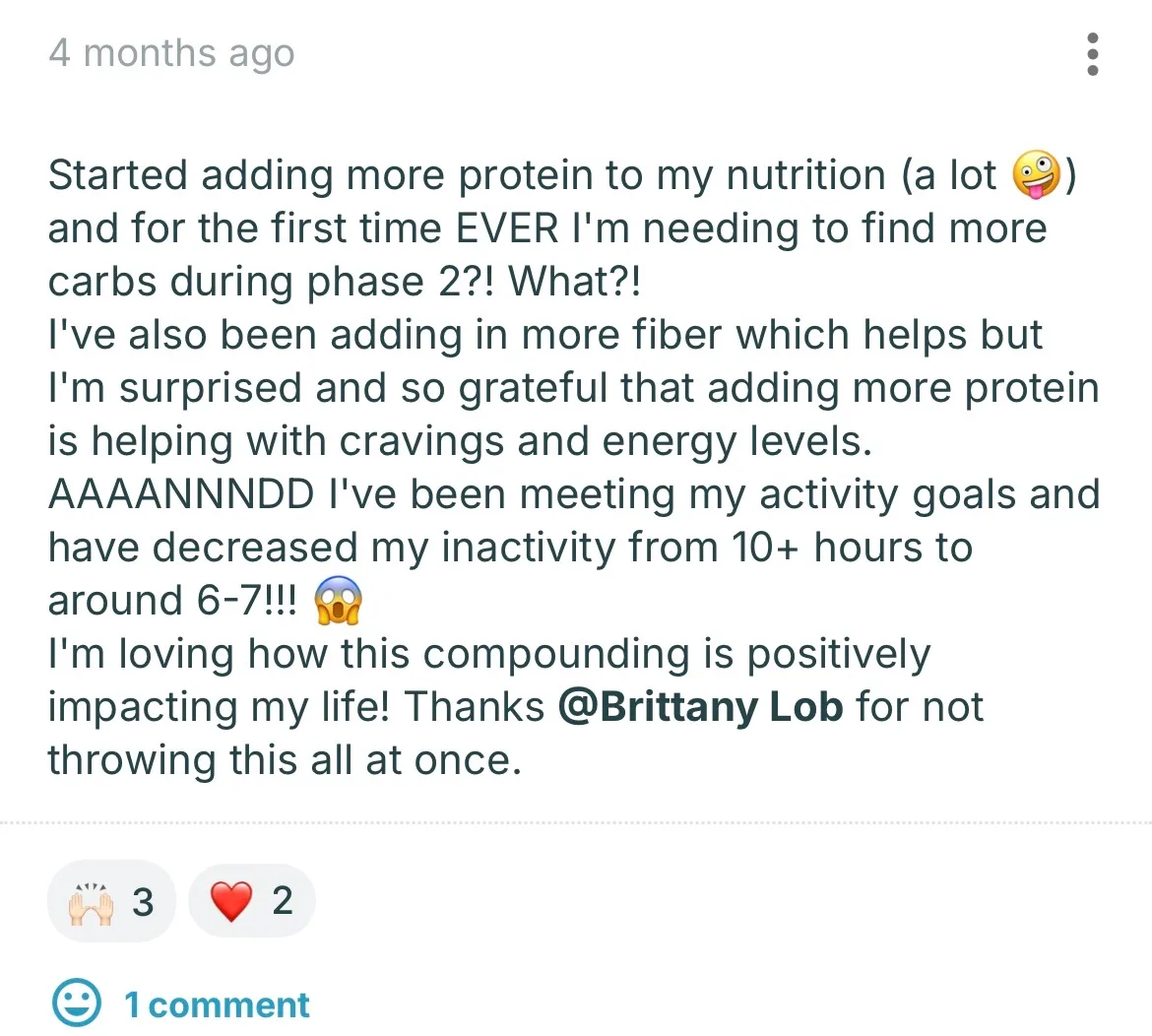 Client win shared in the Nurture community