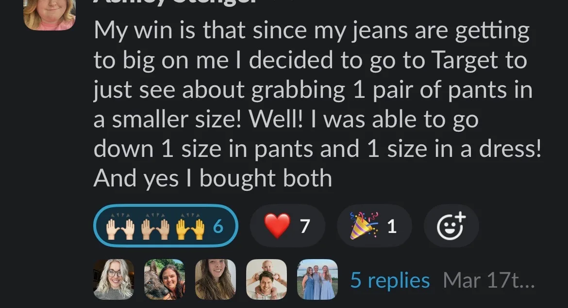 Client win shared in the Nurture community