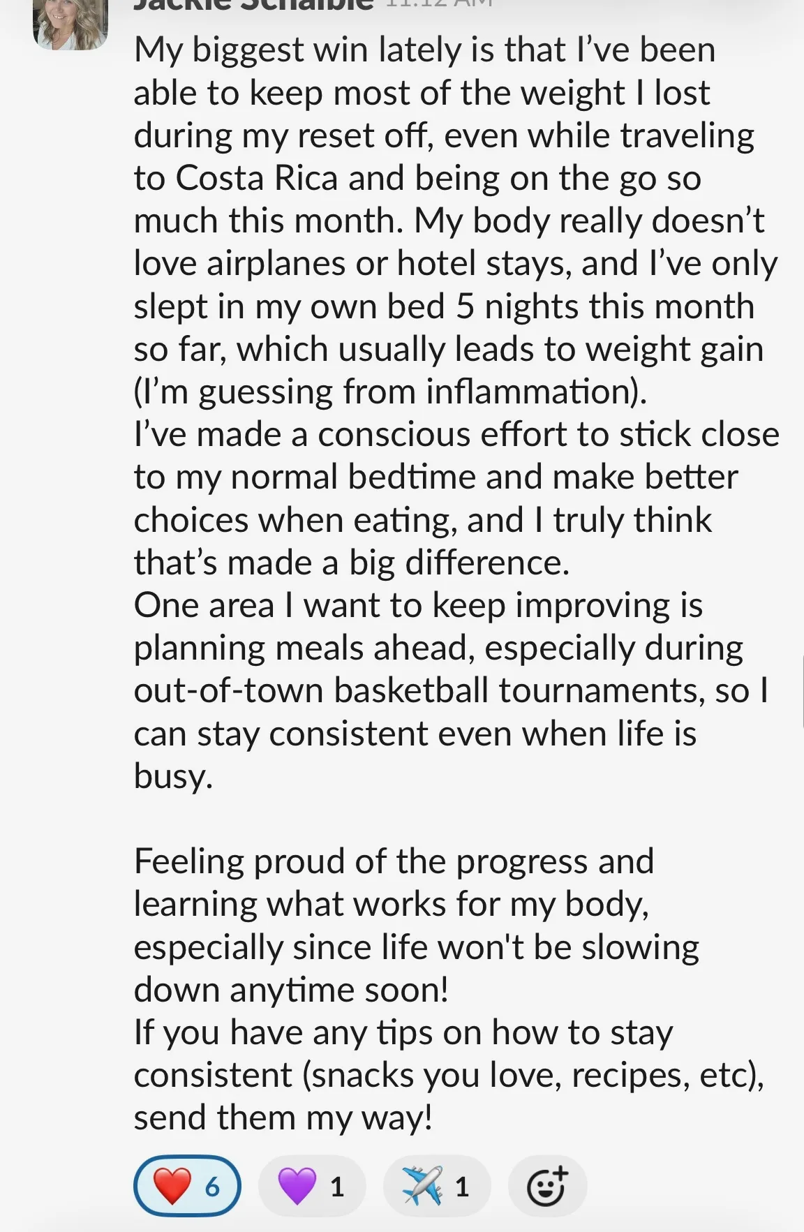 Client win shared in the Nurture community