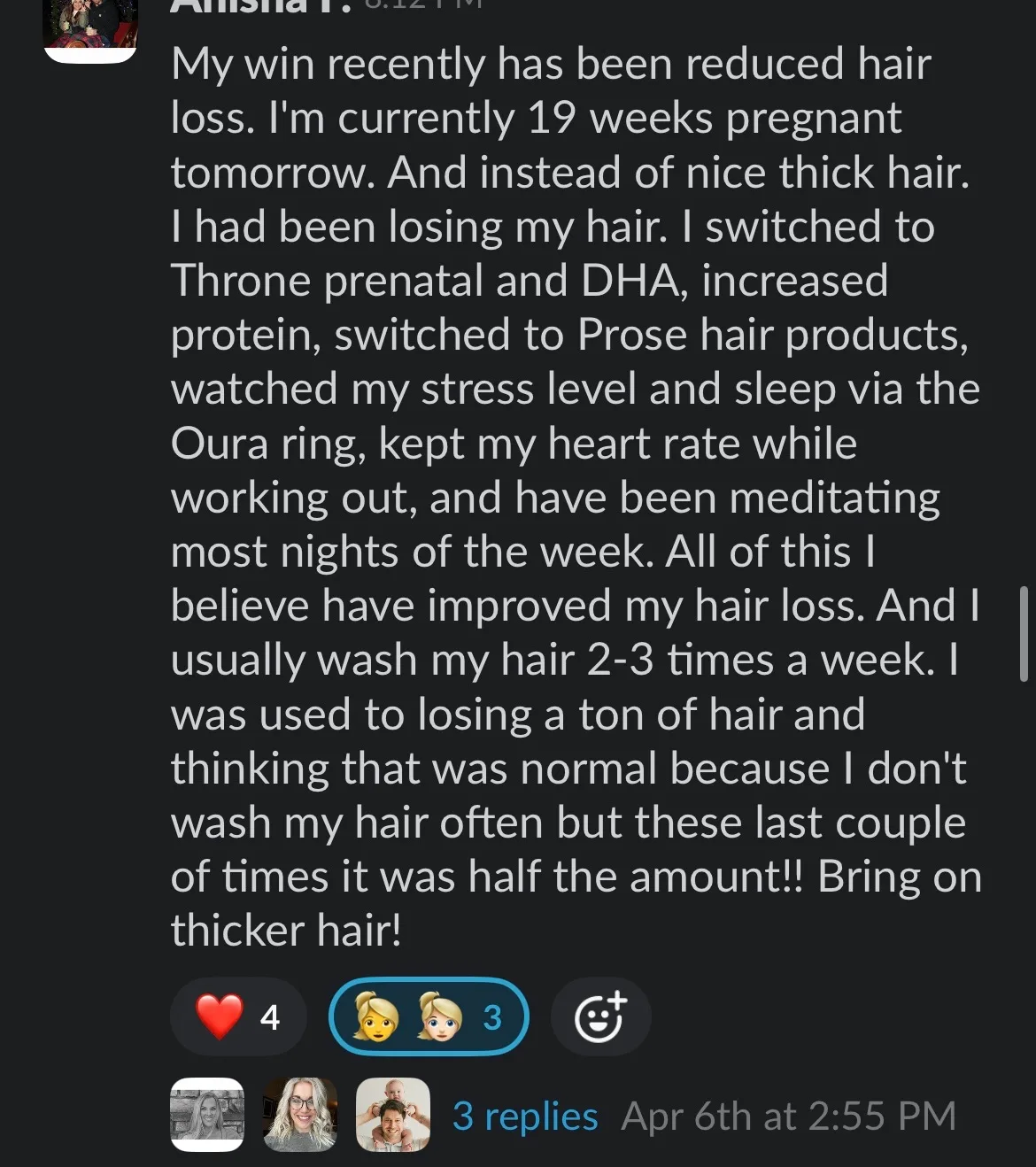 Client win shared in the Nurture community